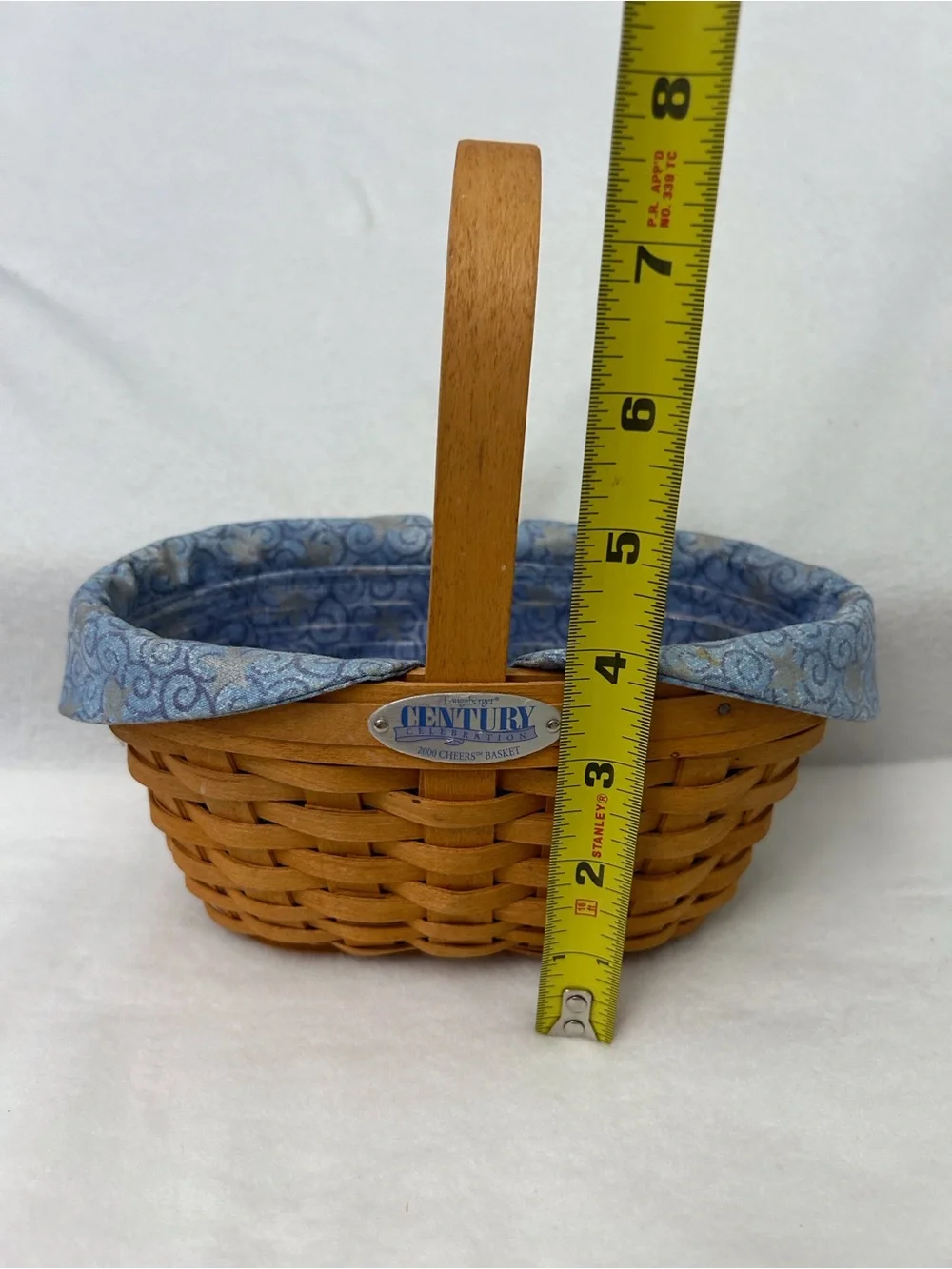 Longaberger 2000 Century Celebration Cheers Basket with Blue Liner